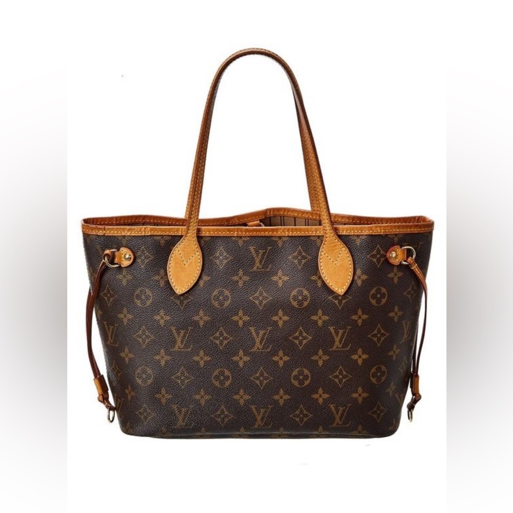 EUC. Louis Vuitton Monogram Canvas Neverfull PM brown with tantrum